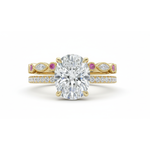 3 Carats Oval Shape Moissanite Engagement Ring Solid Gold Wedding Engagement Ring Forever For Love