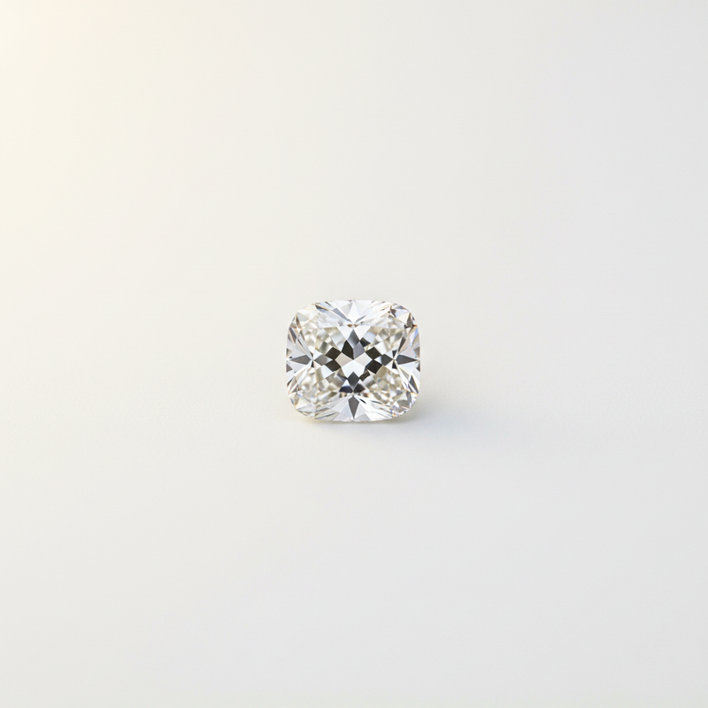 Cushion Cut Diamond - White Background