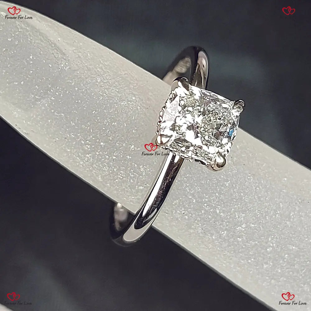 Cushion Cut Diamond Engagement Ring – CGL Certified Forever For Love