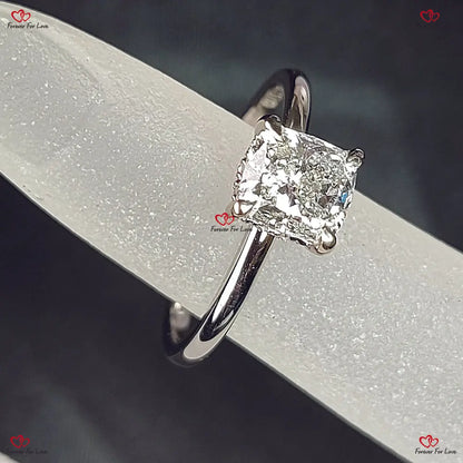 Cushion Cut Diamond Engagement Ring – CGL Certified Forever For Love