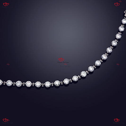 Bracelet tennis en or massif 14 carats avec diamants 6 carats