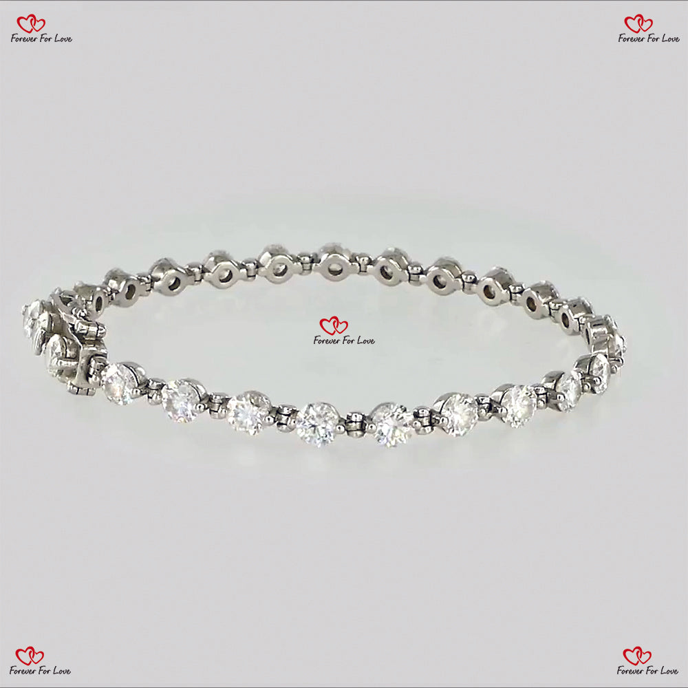 14K Solid Gold 6 Ct Diamond Tennis Bracelet