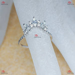 Vintage Moissanite Wedding Band Art Deco Rose Gold Matching Band Forever For Love