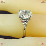 Vintage Oval Moissanite Engagement Ring Solid Gold Ring Forever For Love