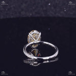 Oval Cut Moissanite Engagement Ring in White Gold Forever For Love