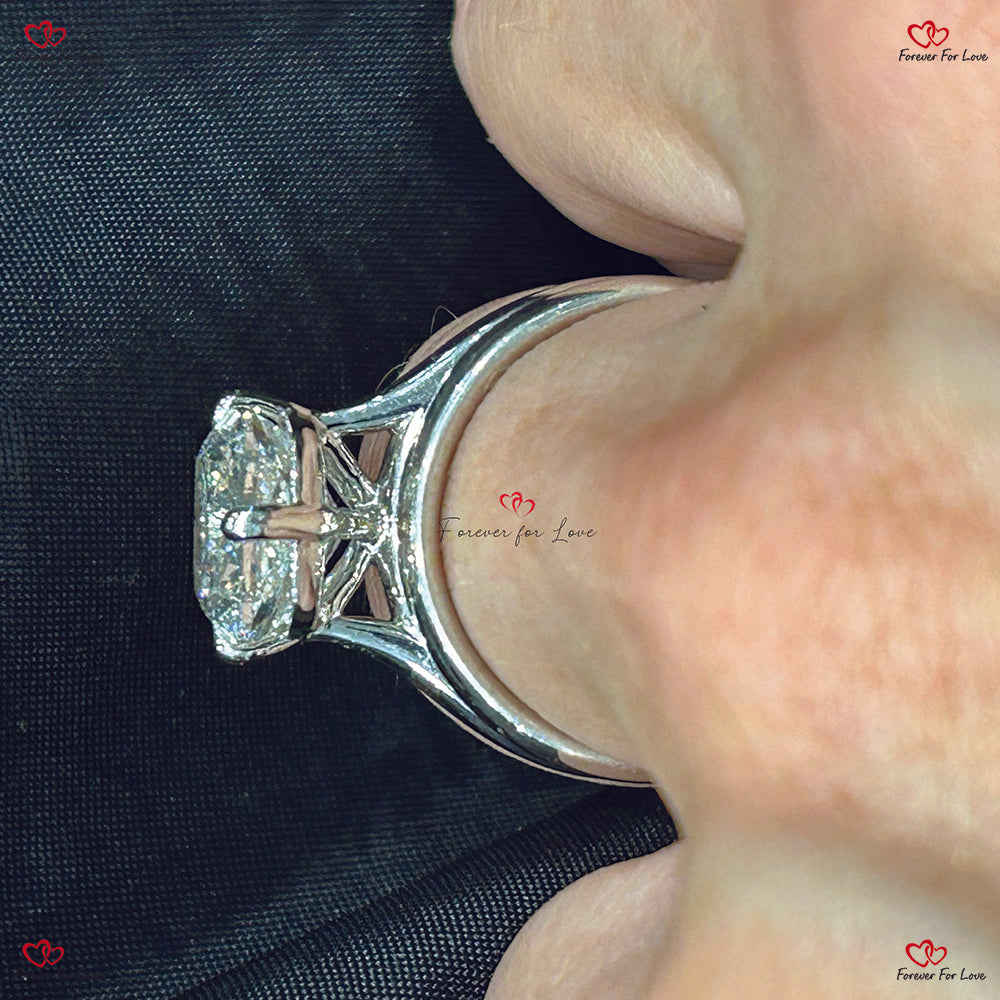 Cushion Cut Lab Grown Diamond Engagement Ring - IGI Certified G/VS1 Hidden Halo Handmade Jewelry CVD/HPHT Diamond