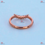 Charles and Colvard Oval Cut Forever One Bridal Set in Solid Rose Gold Forever For Love