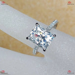 Radiant Cut Moissanite Engagement Ring  Forever One Moissanite Forever For Love