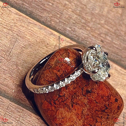 Bague de fiançailles unique avec diamant taille radiant vintage – Solitaire radiant en or massif