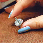 Hidden Halo Oval Diamond Engagement/Wedding Ring Forever For Love