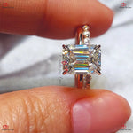 Crushed Ice Radiant Diamond Bridal Set Forever For Love