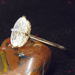 Oval Cut Moissanite Engagement Ring | Crushed Ice Oval | Hidden Halo Ring Forever For Love