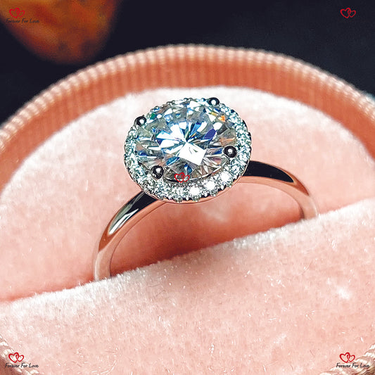 Eternal Love  Round Cut Forever One Moissanite Engagement Ring