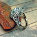 Vintage Art Deco Asscher Cut Lab Diamond Engagement Ring Forever For Love