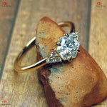 Vintage Hexagon Cut Engagement Ring Forever For Love