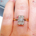 Hidden Halo Radiant Diamond Engagement Ring Forever For Love