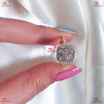 Vintage Cushion Cut Halo Engagement Ring Forever For Love