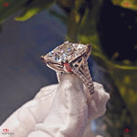 Princess Moissanite Engagement Ring | Solitaire Moissanite Ring | White Gold Forever For Love