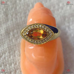 Antique Citrine Ring Natural Citrine Signet Ring Vintage Shield Ring Forever For Love