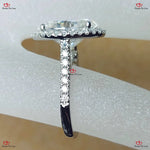 Forever Oval Moissanite Engagement Ring Diamond Halo Ring Forever For Love