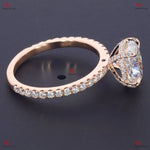 Eternal Radiance  Crushed Ice Oval Moissanite Engagement Ring Forever For Love