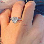 Heart Shaped Moissanite Engagement Ring | White Gold | Lifetime Warranty Forever For Love