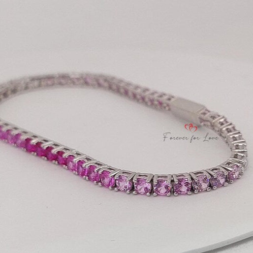 Tennisarmbänder mit rosa Diamanten