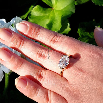 Hailey Bieber-Inspired Oval Diamond Engagement Ring Forever For Love