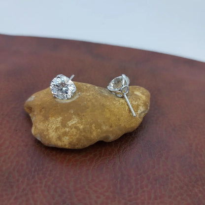 14K Round Cut Lab Grown Diamond Wedding Earrings | Studs 1–6ct Forever For Love