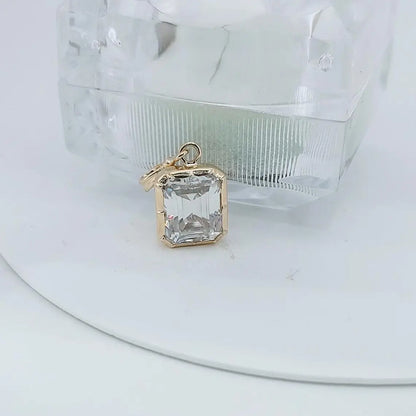 4 Ct Emerald Cut Moissanite Pear Pendant Necklace Forever For Love