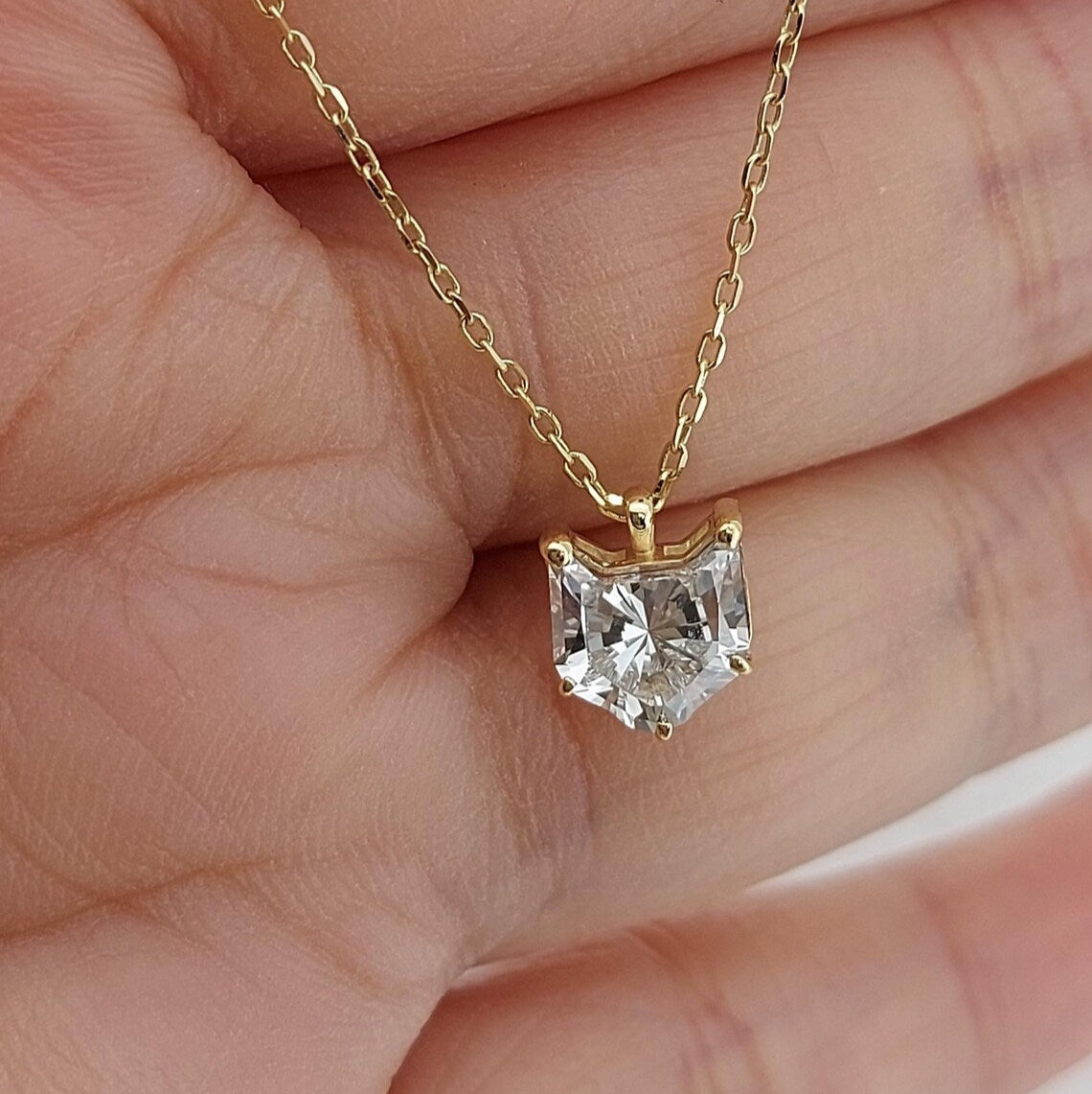 1 Carat The Perfect Love Diamond Cat Necklace Forever For Love
