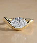 Oval Lab-Grown Diamond Engagement Ring – East to West Setting Forever For Love