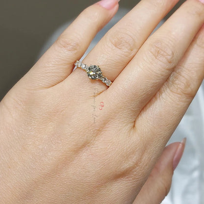 0.93 Carat Certified Natural Diamond Engagement ring, Solid Gold Bridal Ring Forever For Love