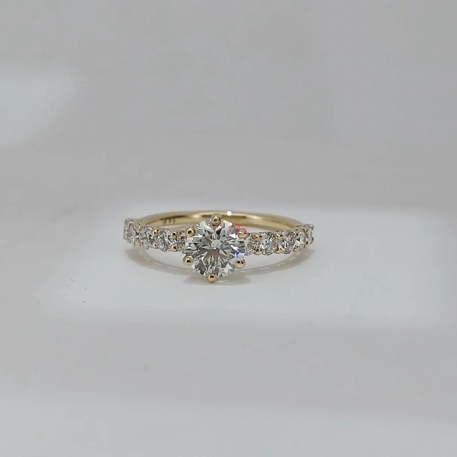 0.93 Carat Certified Natural Diamond Engagement ring, Solid Gold Bridal Ring Forever For Love