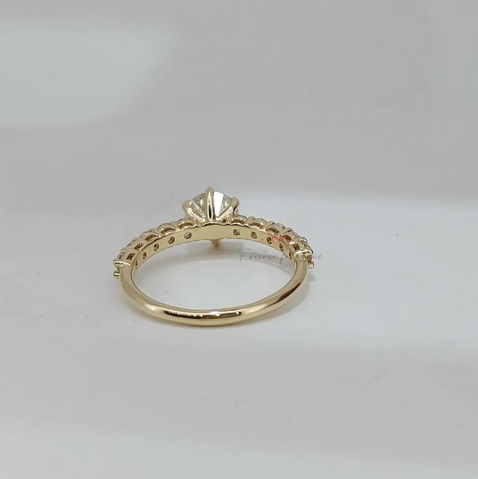 0.93 Carat Certified Natural Diamond Engagement ring, Solid Gold Bridal Ring Forever For Love