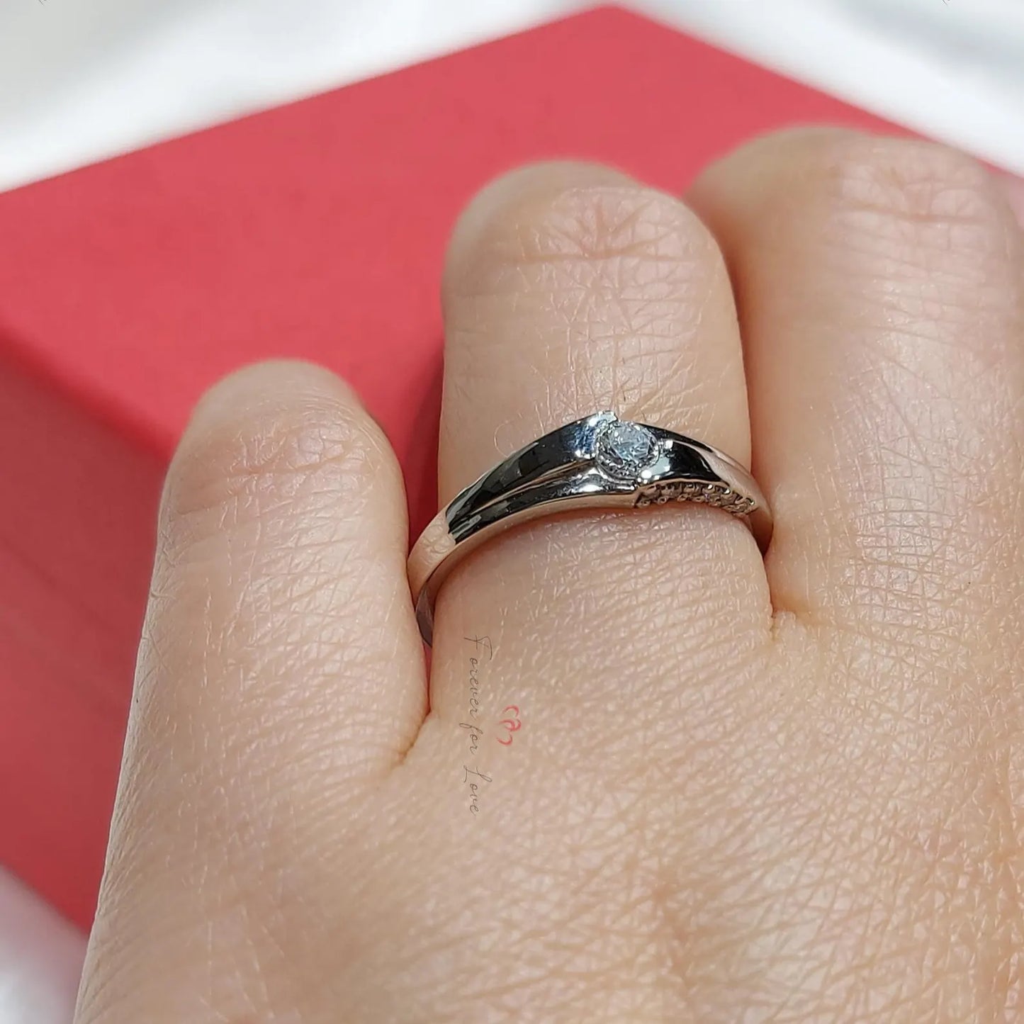 Solid Gold 3.5mm Natural Diamond Engagement Band, Minimalist Wedding Band for Men Forever For Love