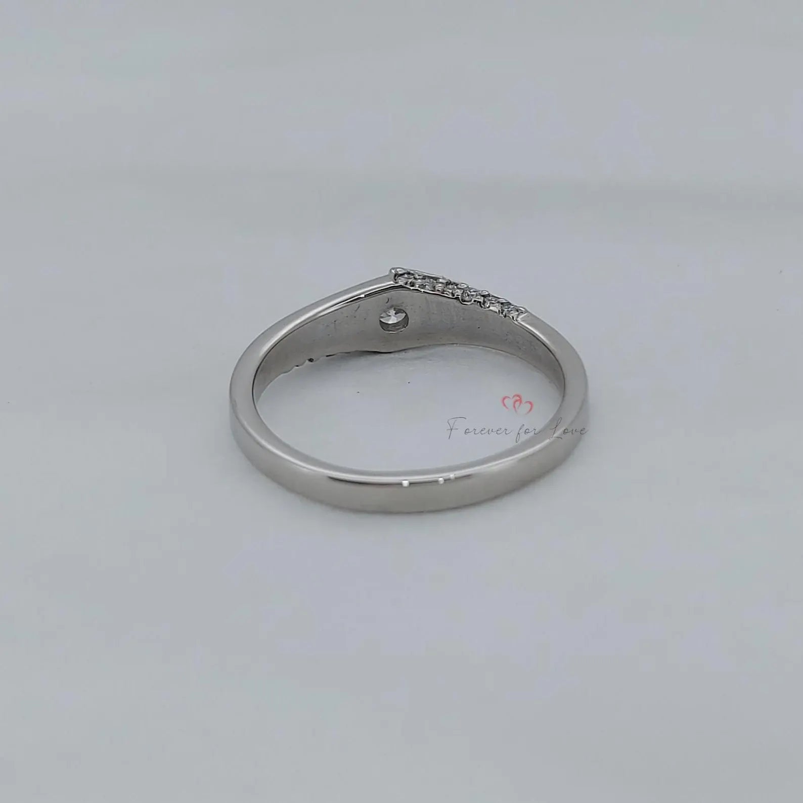 Solid Gold 3.5mm Natural Diamond Engagement Band, Minimalist Wedding Band for Men Forever For Love