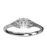 0.56 Carat Vintage Solitaire Natural Diamond Ring Forever For Love
