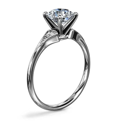 0.56 Carat Vintage Solitaire Natural Diamond Ring