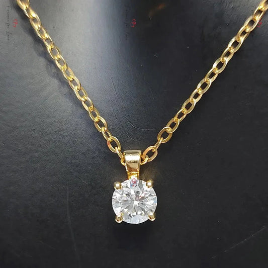 Collier en diamants et moissanite