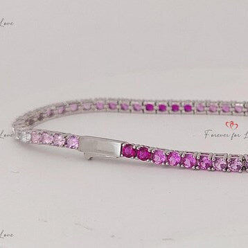 Pink Diamond Tennis Bracelets