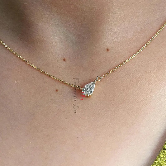 Pear diamond Necklace