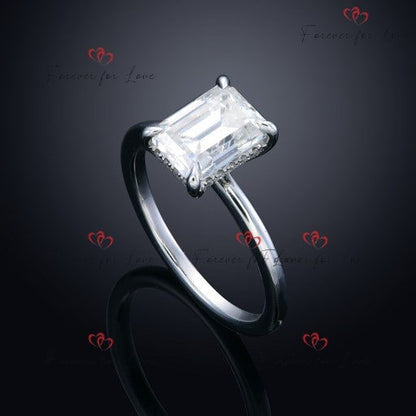 1.0 -  Emerald Cut Lab Grown Diamond Ring IGI Certified Solitaire Engagement Ring