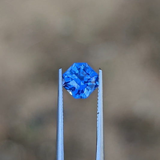 Natural Ceylon Pastel Blue Sapphire – 1.22 Carat Square Radiant Cut