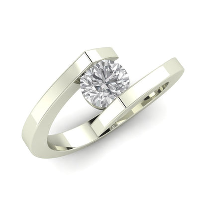 0.5 Ct Unique Round Diamond Solitaire Ring