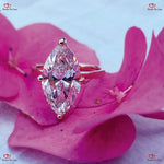 Unique Marquise Cut 4.12 Carat G/VVS2 Lab Grown Diamond Engagement Ring in  Yellow Gold - IGI Certified Forever For Love