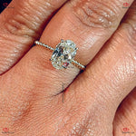 Oval Diamond Engagement Ring | F VS1 | IGI Certified Lab Grown | Twisted Band with Hidden Halo Forever For Love