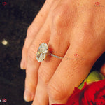 Oval Excellent Cut Diamond Solitaire Engagement Ring Forever For Love