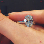 Unique Diamond Oval Cut Engagement Ring Forever For Love