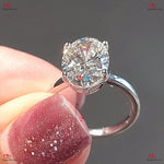 Unique Lab Diamond Oval Cut Engagement Ring |  IGI Certified | Yellow Gold | Modern Proposal Gift for Her Forever For Love